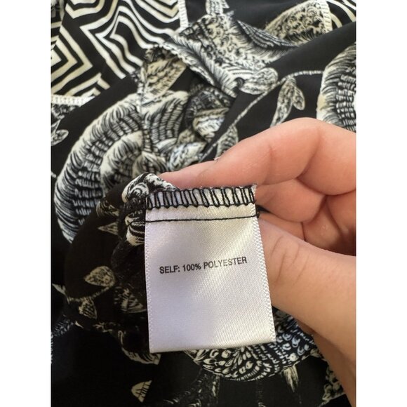 Rose+Olive Floral Paisley Long Sleeve Flowing Blouse Ruffle Sleeves Size 2X Boho - Picture 8 of 11